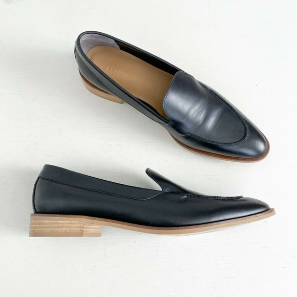 Everlane Shoes - Everlane The Modern Loafer Black Leather Pointed